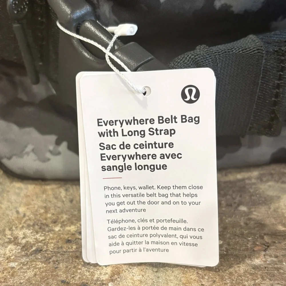 NWT Lululemon Everywhere Belt Bag Long Strap In Thawed Camo Grey Multi - Picture 9 of 9